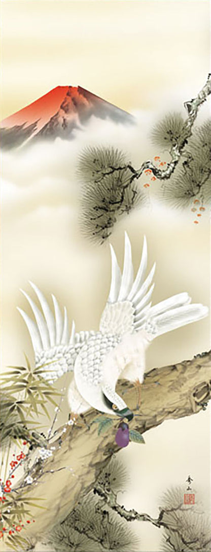 吉祥画挂轴 - 鈴村 秀山作《鸿运初梦吉祥图》