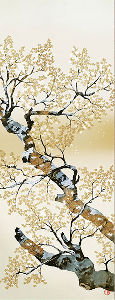 花鳥画掛け軸 山桜花　横山大観（名画複製画）