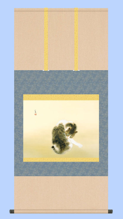 名画複製画　竹内栖鳳　班猫