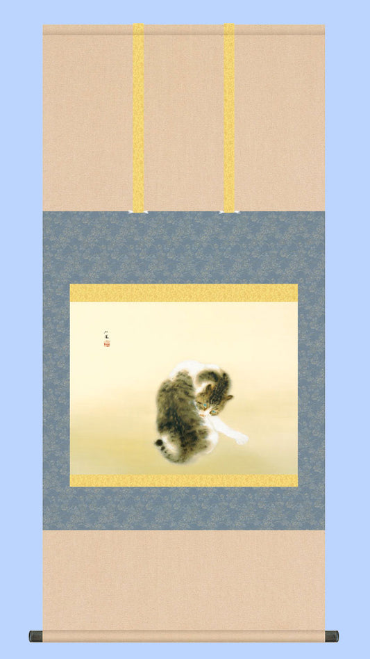 名画複製画　竹内栖鳳　班猫