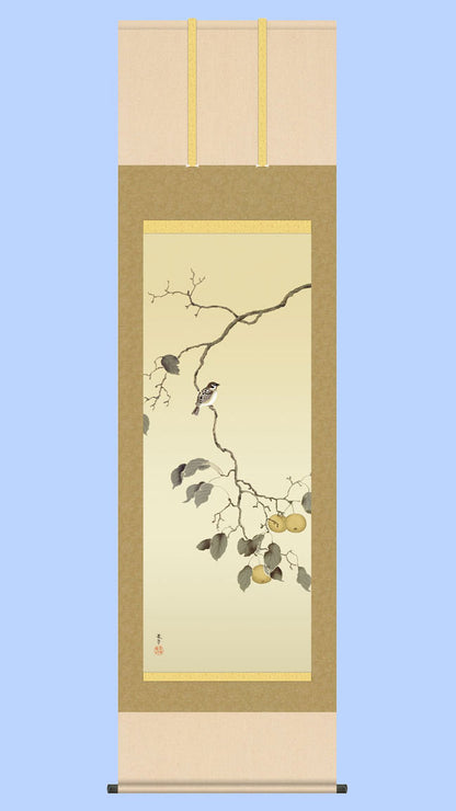 名画複製画　菱田春草　なしに雀