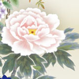 花鸟画挂轴 - 西尾香悦的四季花卉