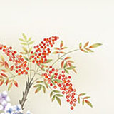 花鸟画挂轴 - 西尾香悦的四季花卉