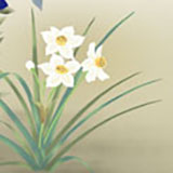 花鸟画挂轴 - 西尾香悦的四季花卉