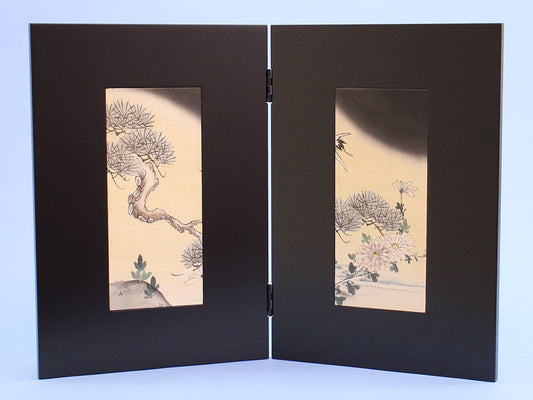 屏風  五月人形・雛人形兼用 13号二曲一枚 古布縮緬