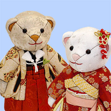 Poupée Kimekomi Poupée de bienvenue Kuma Ichimatsu style japonais