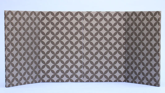 屏風  雛人形 用 9号二曲一双 七宝(黒)