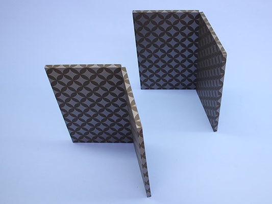 Paravent pour poupées Hina, hauteur 27 cm, n° 9, paravent à deux panneaux, Shippo (noir)