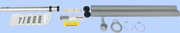 鯉のぼり、武者幟用ハイパワーポール ダブルパイル　パイル他部品