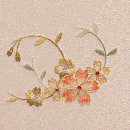 雛人形平飾り 創作雛 葵 金彩刺繍衝立　衝立金彩