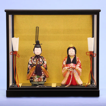 木目込み雛人形 ケース入り寿鳳作皇宮(小)
