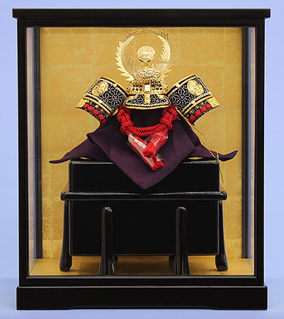 5号徳川家康櫃付き兜　ケース入り