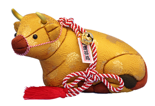 木目込み　干支丑（うし） 希望 #17　セット、完成品