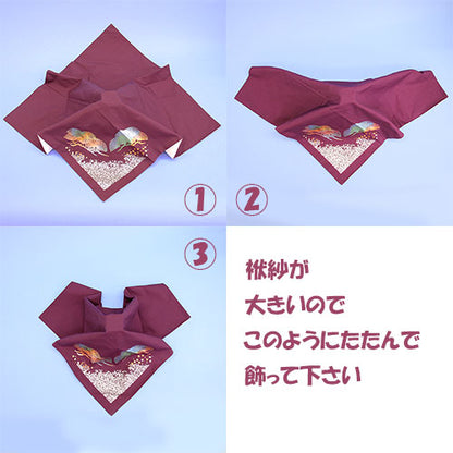 五月五节人偶兜帽储物套装 宽41厘米 紧凑型 10号 浮雕前立政宗兜白色储物套装