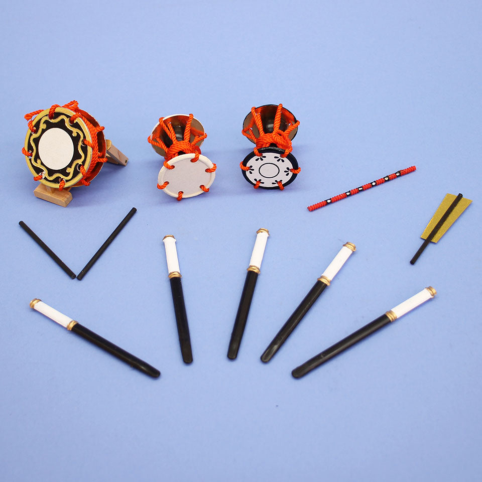 雛人形の持ち物、小道具　五人囃子小道具 ④小十番セット