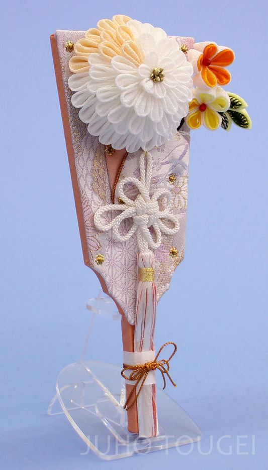 つまみマム羽子板 オレンジ