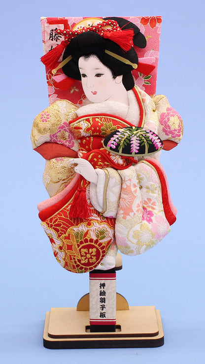 押絵羽子板 桜華振袖 台付き