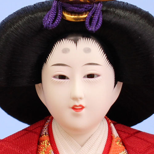 雛人形 ケース飾り 二人 幅44cm｜ガラスケース固定型 小三五親王 紗季