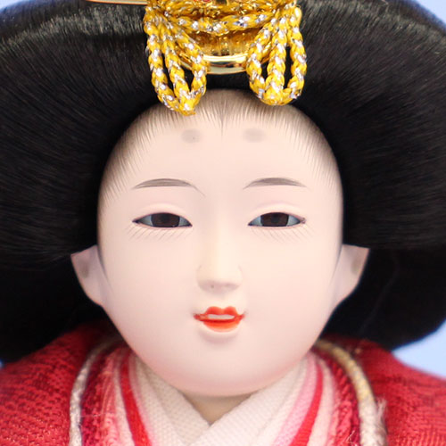 雛人形収納飾り 柳親王家具調ダークブラウン　姫顔