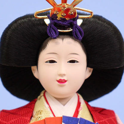 雛人形ケース飾り 五人 結芽　姫顔