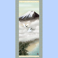 サークルイメージ　掛け軸　山水