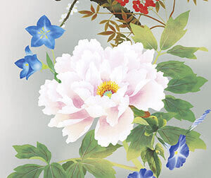 花鳥画　四季花　尺三　山村観峰