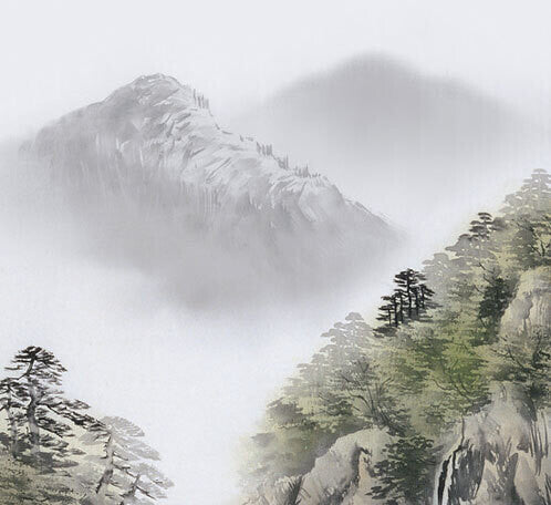 山水画　晴山麗水　尺五　中山雪邨