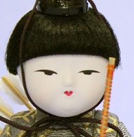 木目込み雛人形 若宮随身　顔