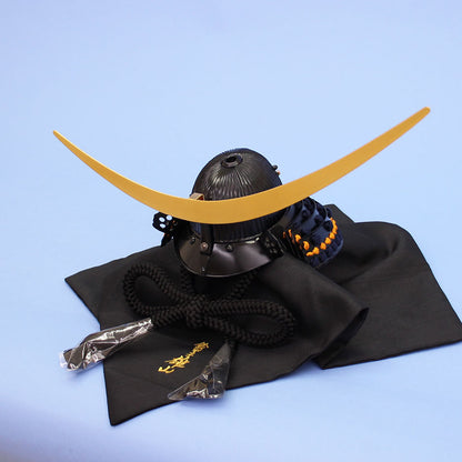 五月人偶单个兜 高43厘米 由悠山制作 1/3正宗伊达政宗的兜