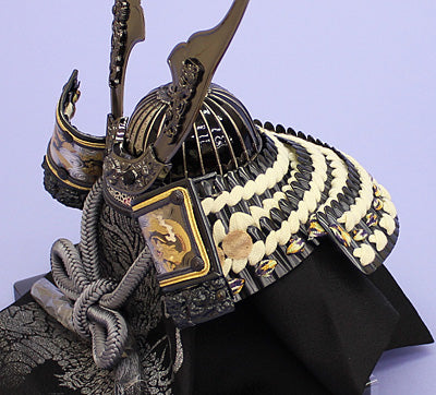 May Doll kabuto Storage Set Width 38cm Compact No. 8 Black Dragon kabuto Storage Set