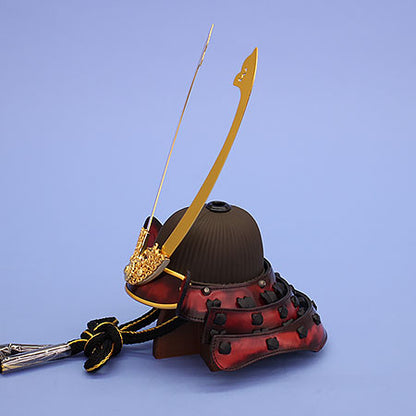 雄山作アルマドラ兜単品　横から