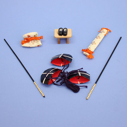 雛人形の持ち物、小道具　三人仕丁 ②芥子小道具セット