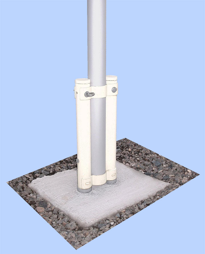 鯉のぼり、武者幟用ハイパワーポール ダブルパイル埋め込みイメージ 