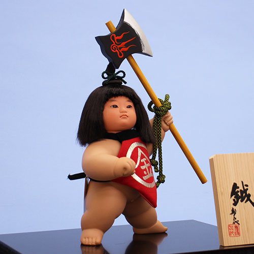 五月人偶，武士人偶，推荐用于庆祝第二胎出生。金太郎6111 - 陶艺，十宝人偶