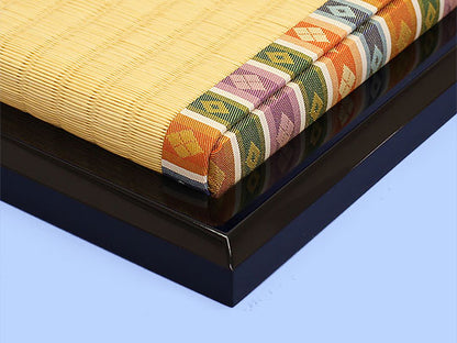 Accessoires pour poupée Hina Largeur 21 cm Papier japonais moutarde Tatami Miryu Support prince et princesse