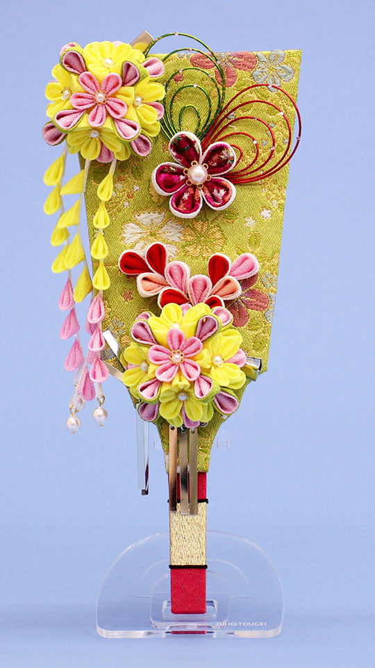 JUHO-TOUGEI 髪飾り羽子板 ナチュラル　アクリルスタンド付き