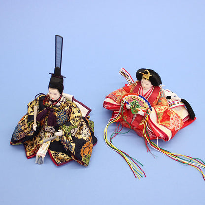 雛人形収納飾り 柳親王家具調ダークブラウン　人形横から