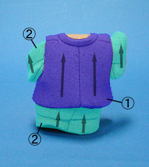 木目込人偶制作材料 No.462 こま遊び