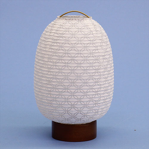 コンパクトでおしゃれな盆提灯 小紋 MINor オレンジ系I LEDコードレス行灯(七宝)