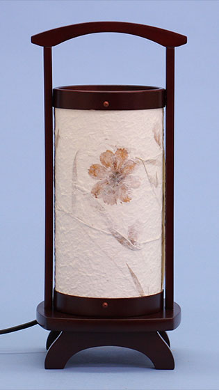 盆提灯インテリア燈明 和み 花の舞ワイン(押し花)高さ