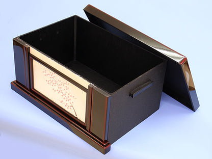 ensemble complet de poupée Hina et paravent de rangement, largeur 60 cm, n° 20, noir, Tame-Nuri Harunaga