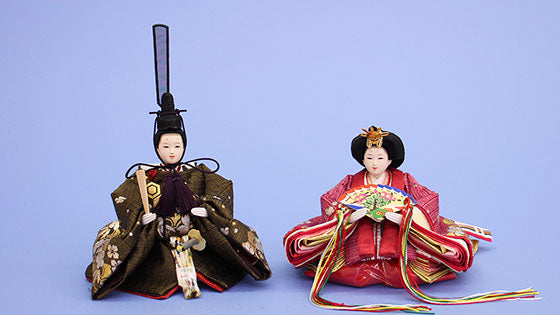 雛人形収納飾り 柳親王研ぎタメ塗引き出し式　おひな様