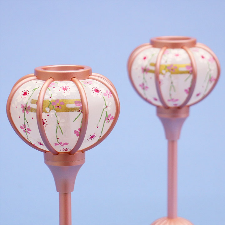 雛人形 ぼんぼり （樹脂製） 18cm小桜LEDコードレスパールピンク – 寿