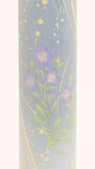 インテリア燈明 香奈の舞 焼桐丸台(桔梗)高さ50cm　ズーム