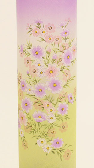 おしゃれな盆提灯 インテリア燈明 夢想花2号(菊)高さ47cm　ズーム
