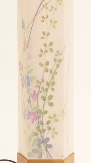 おしゃれでスリムな盆提灯 インテリア燈明 花あかり10号(桔梗)高さ55cm　ズーム