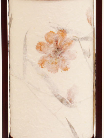 盆提灯インテリア燈明 和み 花の舞ワイン(押し花)高さ33cm　ズーム