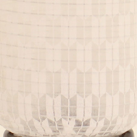 コンパクトでおしゃれな盆提灯 小紋 REINAN 高さ23cm LEDコードレス(矢絣)　ズーム