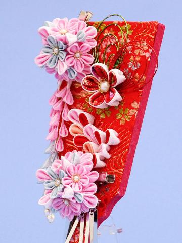 JUHO-TOUGEI つまみ髪飾り羽子板 ポップ　ズーム