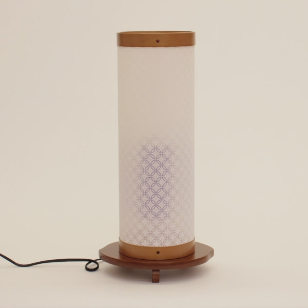 おしゃれな盆提灯 インテリア燈明 小紋 彩の舞チーク(七宝)高さ42cm　動画